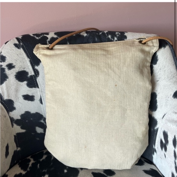 HERMES SELLIER vintage 1970s feed bag canvas purse - Picture 5 of 15